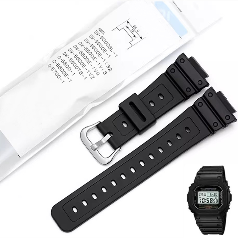 Smartwatch Casio Watches For Men - Correa de silicona cuadrada pequeña de