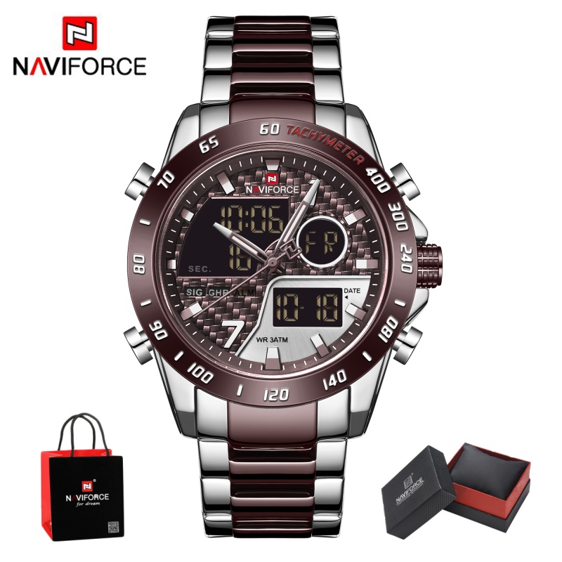 Analog Quartz Watch - Reloj NAVIFORCE para Hombre, Nuevo, Analógico-Digital,