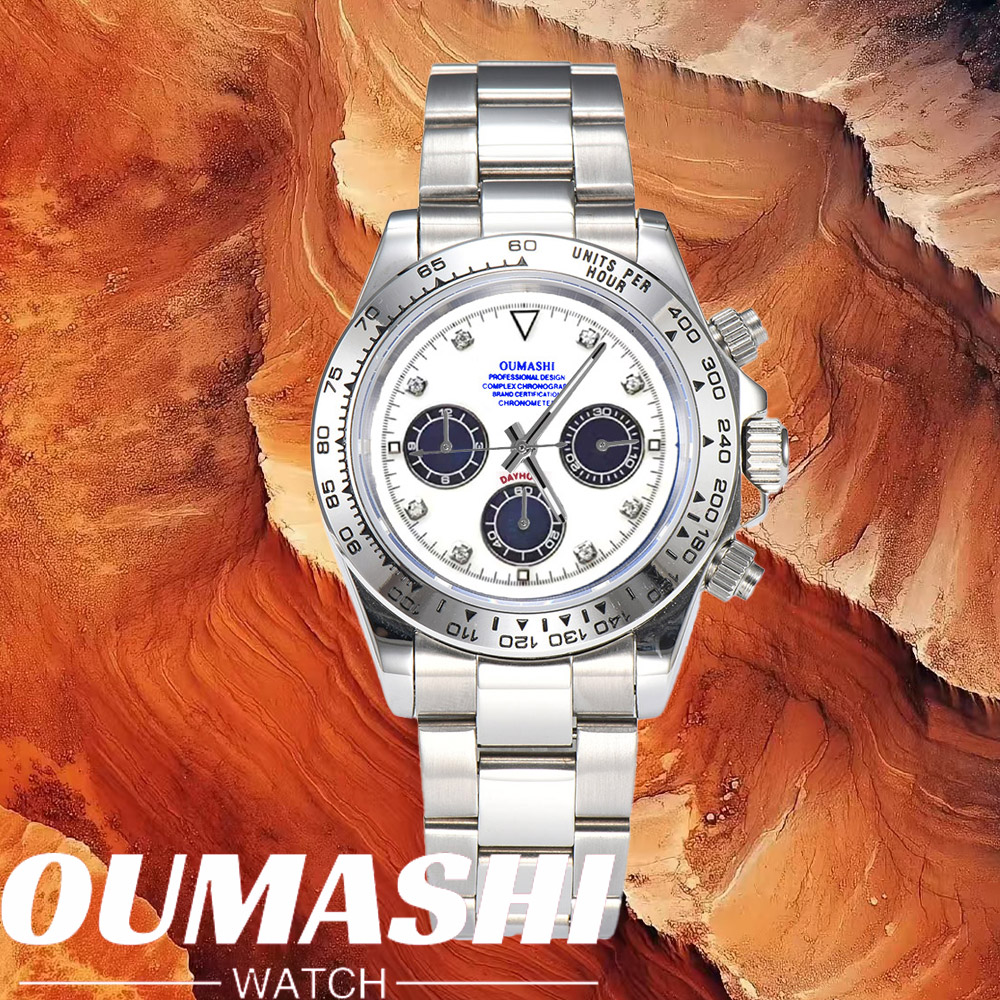Analog Quartz Watch - Relojes de lujo VK63 con cristal