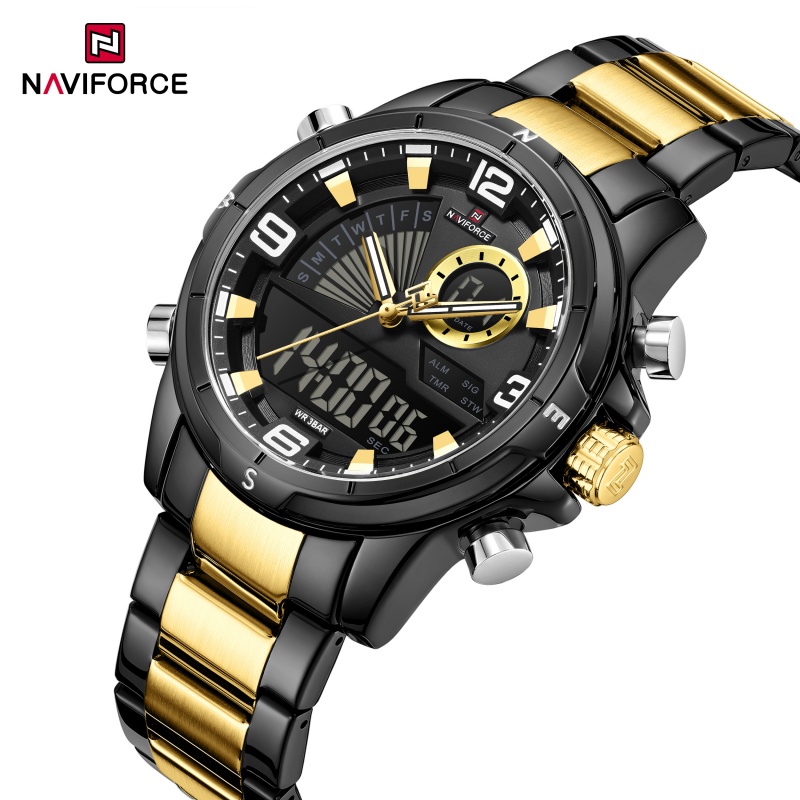 Analog Quartz Watch - Reloj NAVIFORCE con doble pantalla para