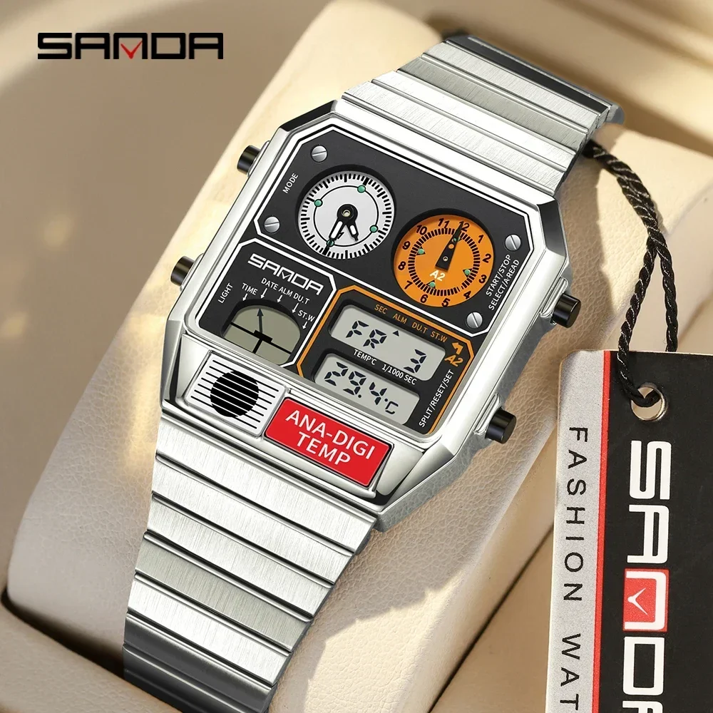 Reloj SANDA 3192 de Moda Unise - Vintage Digital Watch reseña y precio
