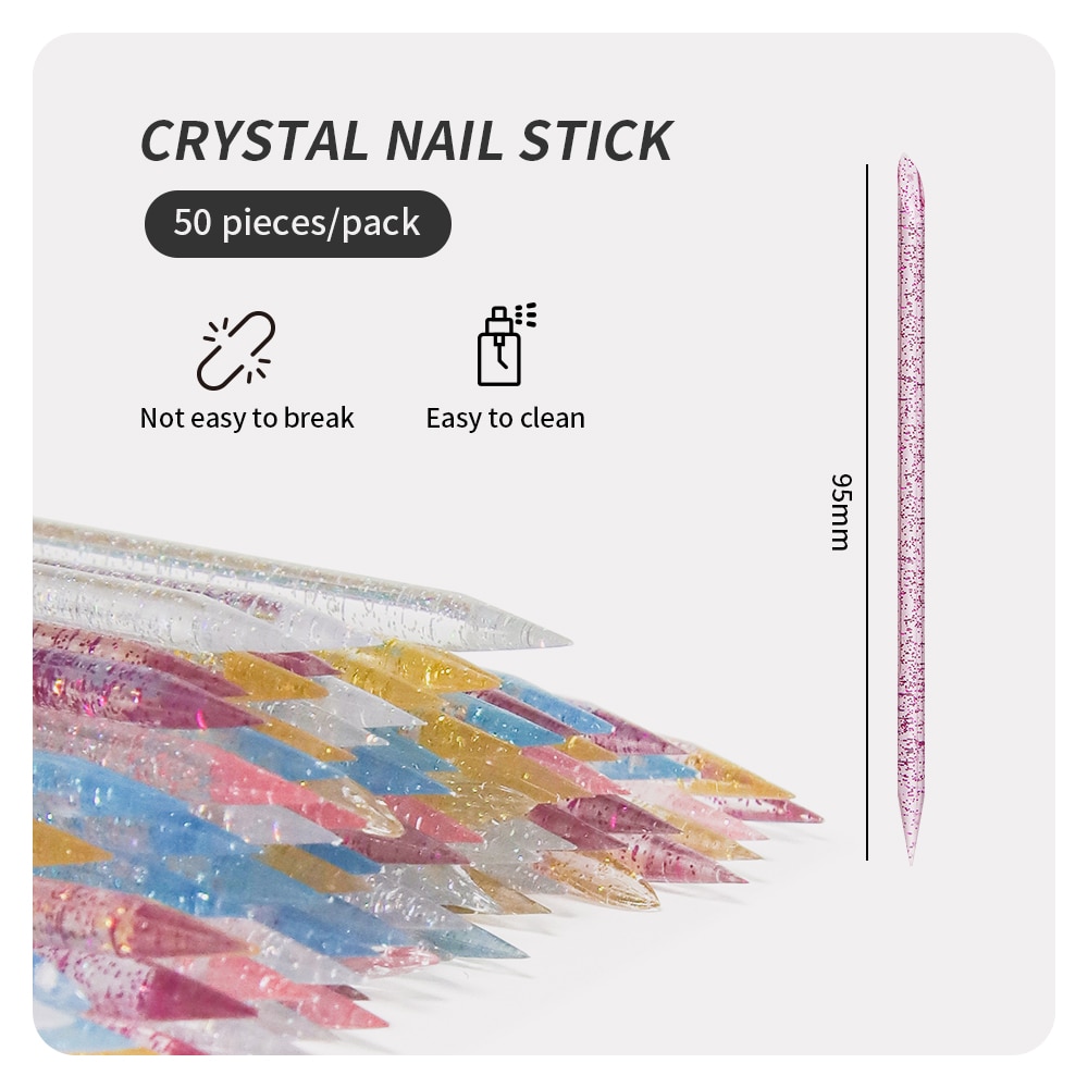 50 Uds. Empujador de cutícula  - Crystal Press Tool reseña y precio