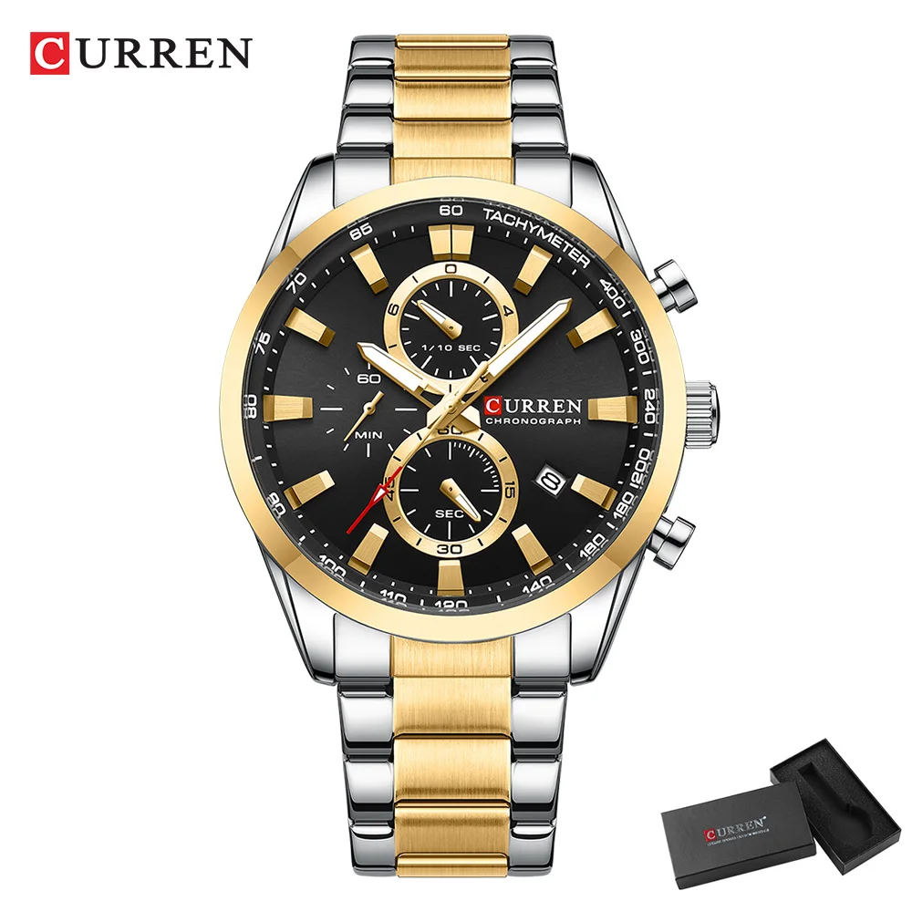 CURREN Casual cuarzo cronógraf - Analog Quartz Watch reseña y precio