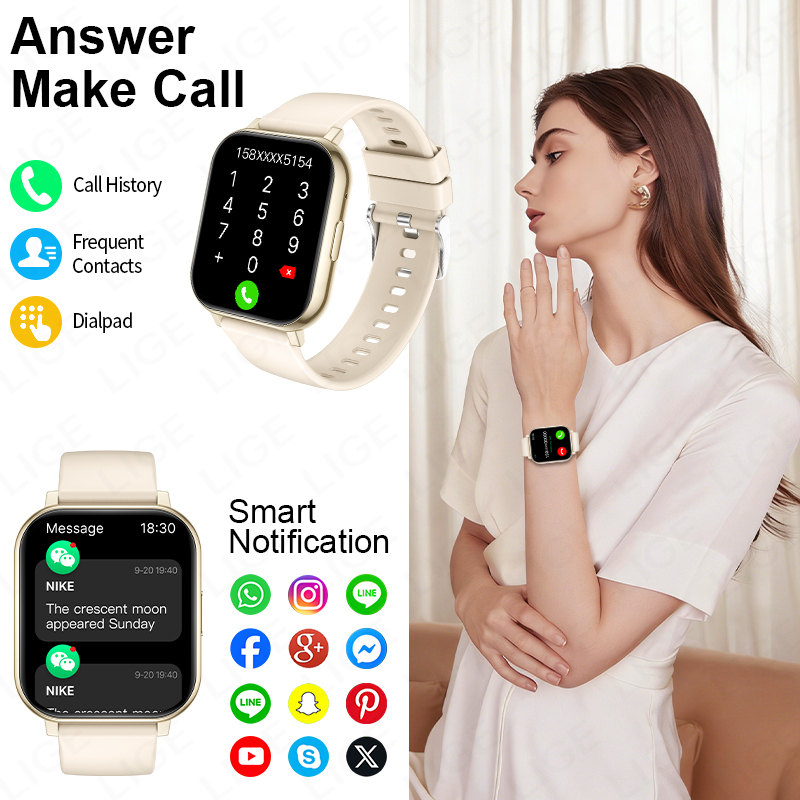 Nuevo reloj inteligente LIGE H - Smartwatch New Watches For Women reseña y precio