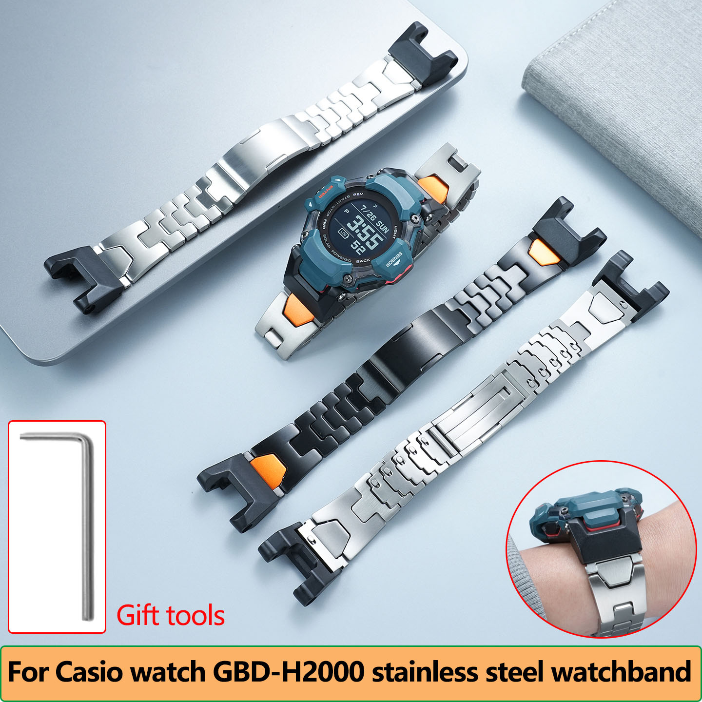 Correa de metal resistente al  - Smartwatch Casio Watches For Men reseña y precio